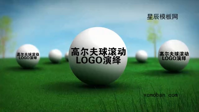 110056高清高尔夫球滚动LOGO会声会影x9