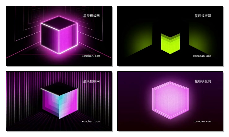 110339紫色光效动画简约风格logo会声会影x9