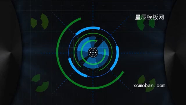 110159雷达扫描特效科技感logo会声会影x10